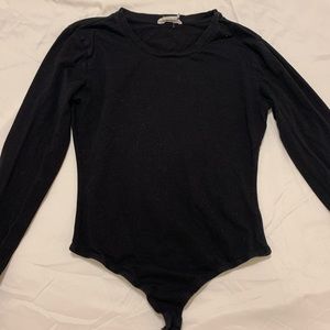 Black Longsleeve Bodysuit